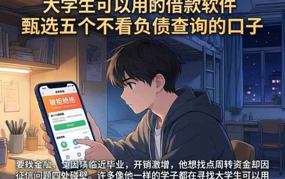 大学生可以用的借款软件，甄选五个不看负债查询的口子