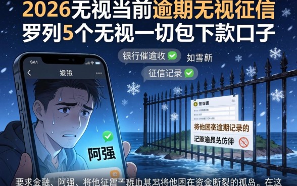 2026无视当前逾期无视征信，罗列5个无视一切包下款口子