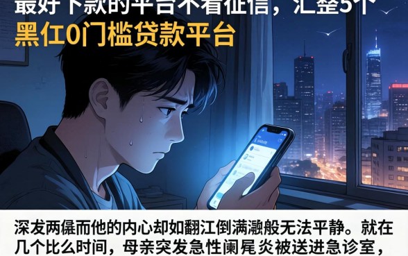最好下款的平台不看征信，汇整5个黑户0门槛贷款平台