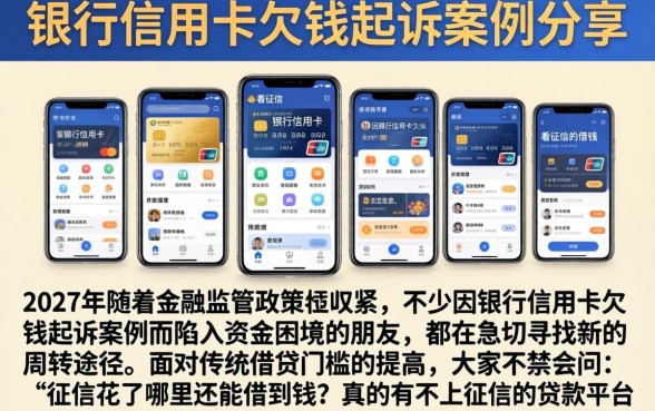 银行信用卡欠钱起诉案例分享,陈列五个不看征信的借钱软件