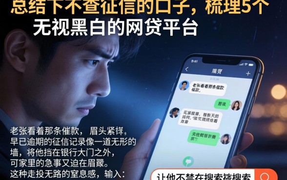 总结下不查征信的口子,梳理5个无视黑白的网贷平台