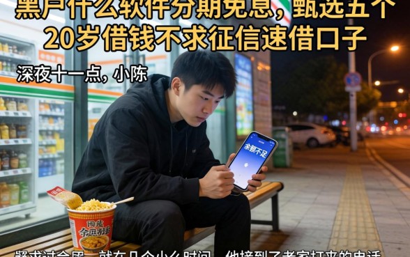 黑户什么软件分期免息,甄选五个20岁借钱不求征信速借口子