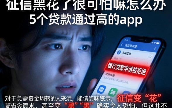征信黑花了很可怕嘛怎么办,概括5个贷款通过高的app