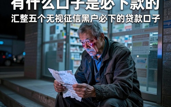 有什么口子是必下款的,汇整五个无视征信黑户必下的贷款口子