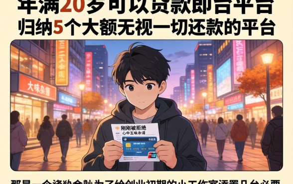 年满20岁可以贷款的平台，归纳5个大额无视一切还款的平台
