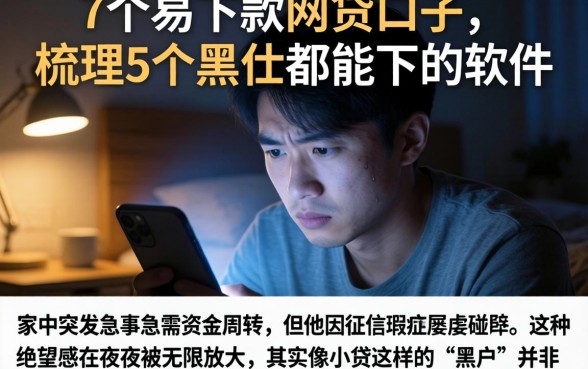7个易下款的网贷口子，梳理5个黑户都能下的软件