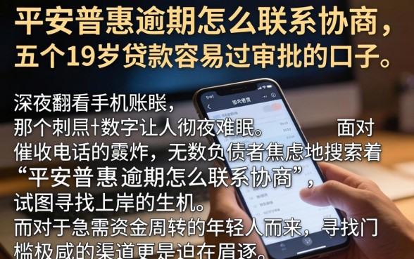 平安普惠逾期怎么联系协商，条列五个19岁贷款容易过审批的口子