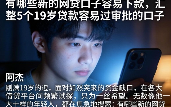 有哪些新的网贷口子容易下款,汇整5个19岁贷款容易过审批的口子