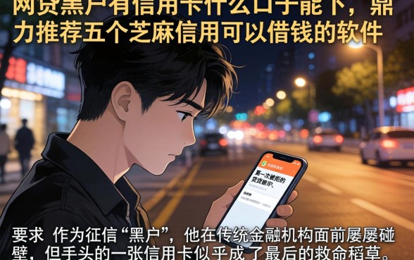 网贷黑户有信用卡什么口子能下，鼎力推荐五个芝麻信用可以借钱的软件