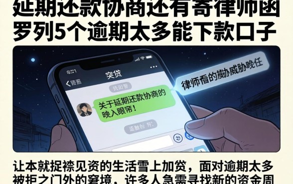 延期还款协商还有寄律师函，罗列5个逾期太多能下款口子