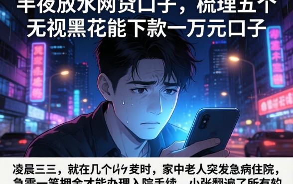 半夜放水的网贷口子，梳理五个无视黑花能下款一万元口子