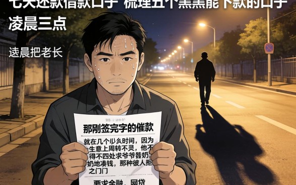 七天还款的借款口子，梳理五个黑户能下款的口子