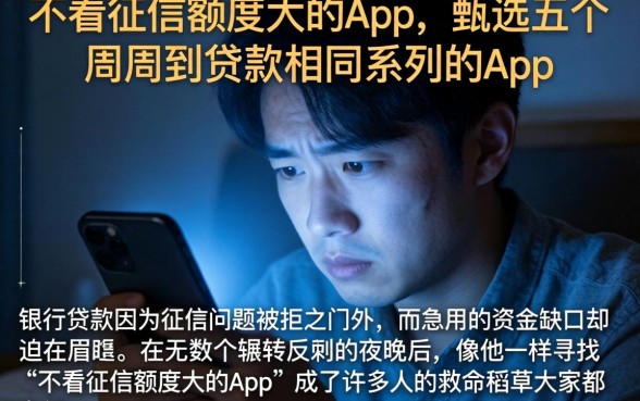 不看征信额度大的app,甄选五个周周到贷款相同系列的app
