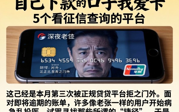 自己下款的口子我爱卡，概括5个不看征信查询的平台