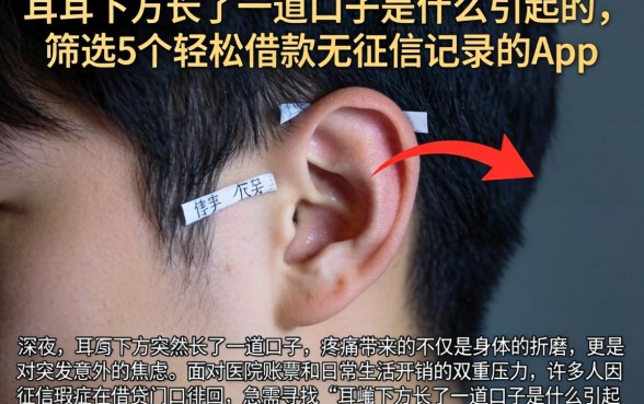 耳垂下方长了一道口子是什么引起的，筛选5个轻松借款无征信记录的app