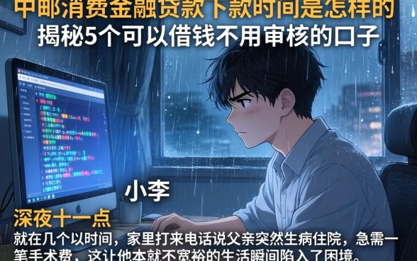 中邮消费金融的贷款下款时间是怎样的，揭秘5个可以借钱不用审核的口子