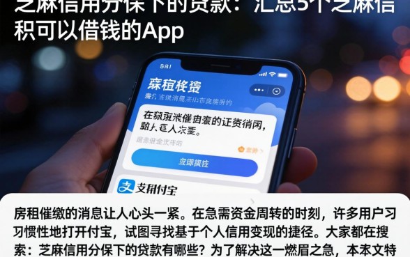 芝麻信用分保下的贷款，汇总5个芝麻信用可以借钱的app