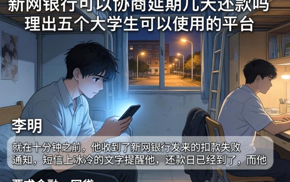 新网银行可以协商延期几天还款吗,理出五个大学生可以使用的平台