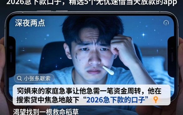 2026急下款的口子,精选5个无忧速借当天放款的app