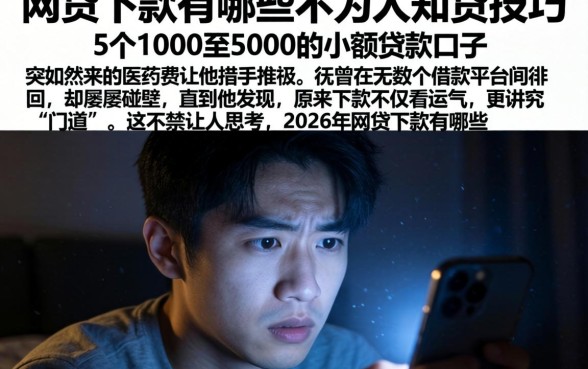 网贷下款有哪些不为人知的技巧，详细阐述5个1000至5000的小额贷款口子
