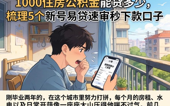1000住房公积金能贷多少，梳理5个新号易贷速审秒下款口子