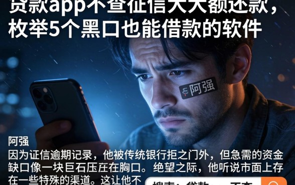 贷款app不查征信大额还款，枚举5个黑户也能借款的软件