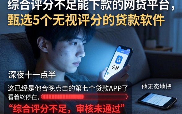 综合评分不足能下款的网贷平台，甄选5个无视评分的贷款软件