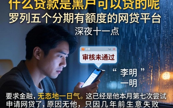 什么贷款是黑户可以贷的呢，罗列五个分期有额度的网贷平台