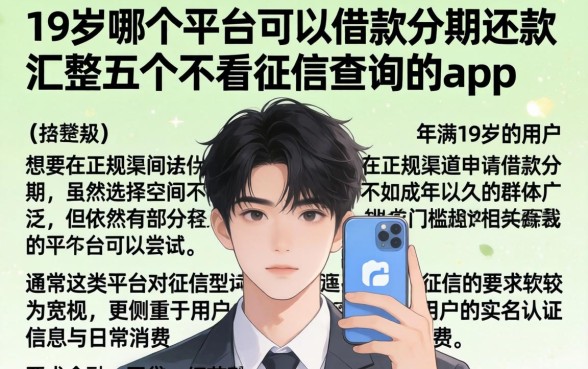 19岁哪个平台可以借款分期还款，汇整五个不看征信查询的app
