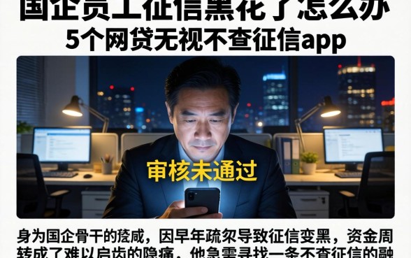 国企员工征信黑花了怎么办，详尽说明5个网贷无视不查征信app