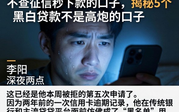 不查征信秒下款的口子，揭秘5个黑白贷款不是高炮的口子