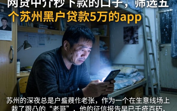 网贷中介秒下款的口子，筛选五个苏州黑户贷款5万的app