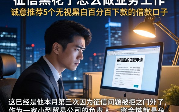 征信黑花了怎么做业务工作，诚意推荐5个无视黑白百分百下款的借款口子
