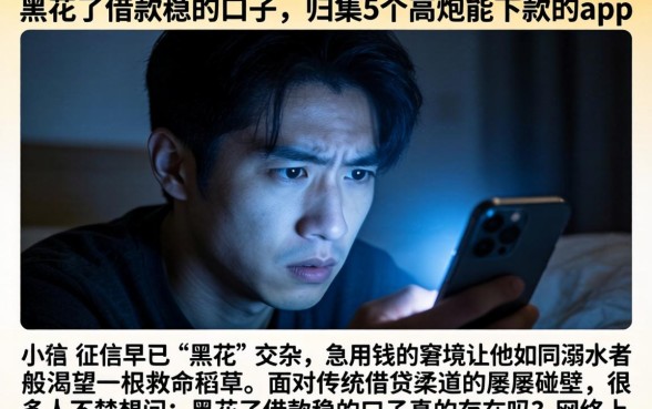 黑花了借款稳的口子，归集5个高炮能下款的app