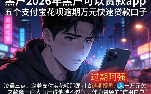 黑户2026年黑户可以贷款的app，详细阐述五个支付宝花呗逾期万元快速贷款口子
