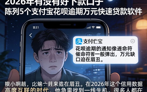 2026年有没有好下款的口子，陈列5个支付宝花呗逾期万元快速贷款软件