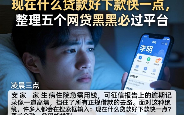 现在什么贷款好下款快一点，整理五个网贷黑户必过平台