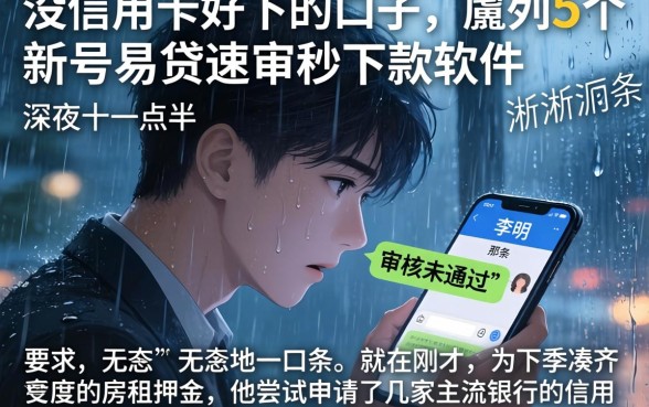 没信用卡好下的口子，胪列5个新号易贷速审秒下款软件