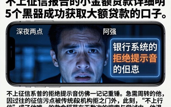 不上征信报告的小额贷款，详尽说明5个黑户成功获取大额贷款的口子