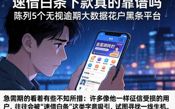 速借白条下款真的靠谱吗，陈列5个无视逾期大数据花户黑户平台