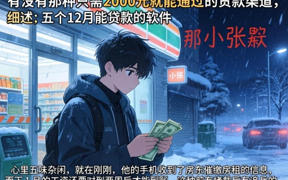 有没有那种只需2000元就能通过的贷款渠道,细致阐述五个12月能贷款的软件