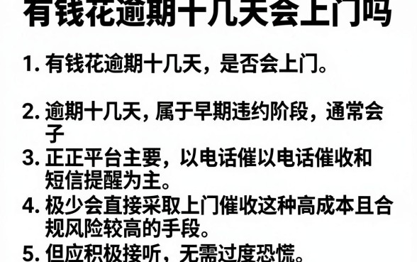 有钱花逾期十几天会上门吗，细致阐述5个贷款通过高的口子