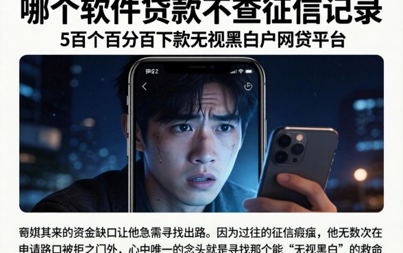 哪个软件贷款不查征信记录，细致阐述5个百分百下款无视黑白户网贷平台