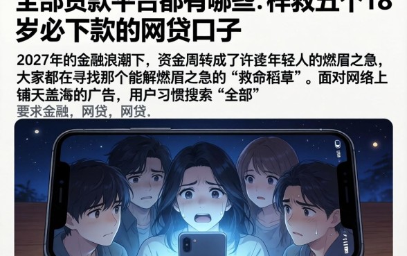 全部贷款平台都有哪些，枚举五个18岁必下款的网贷口子