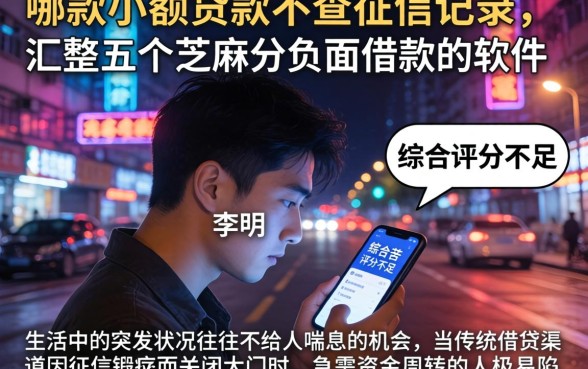 哪款小额贷款不查征信记录,汇整五个芝麻分负面借款的软件