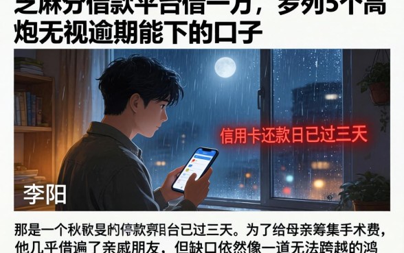 芝麻分借款平台借一万，罗列5个高炮无视逾期能下的口子