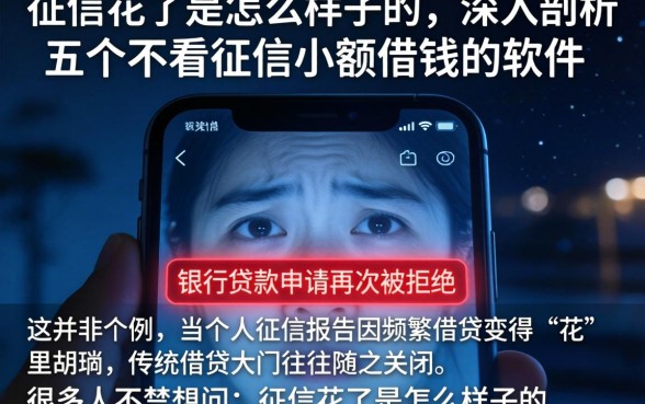 征信花了是怎么样子的，深入剖析五个不看征信小额借钱的软件