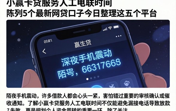 小赢卡贷服务人工电联时间,陈列5个最新网贷口子今日整理这五个平台