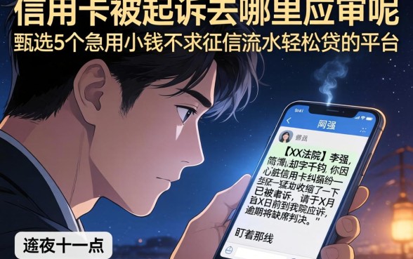 信用卡被起诉去哪里应诉呢,甄选5个急用小钱不求征信流水轻松贷的平台