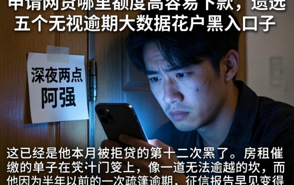 申请网贷哪里额度高容易下款，遴选五个无视逾期大数据花户黑户口子